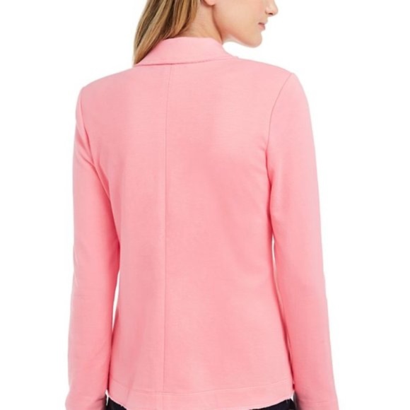 Tommy Hilfiger Single-Button Knit Blazer - Pink, S - Picture 3 of 9
